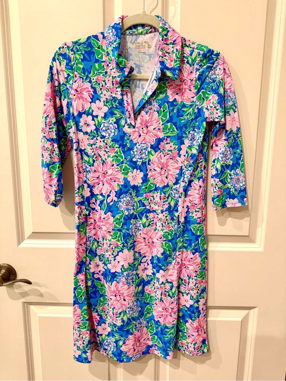 Lilly Pulitzer Luxletic Silvia UPF 50 Dress, multi spring in your step print, XS